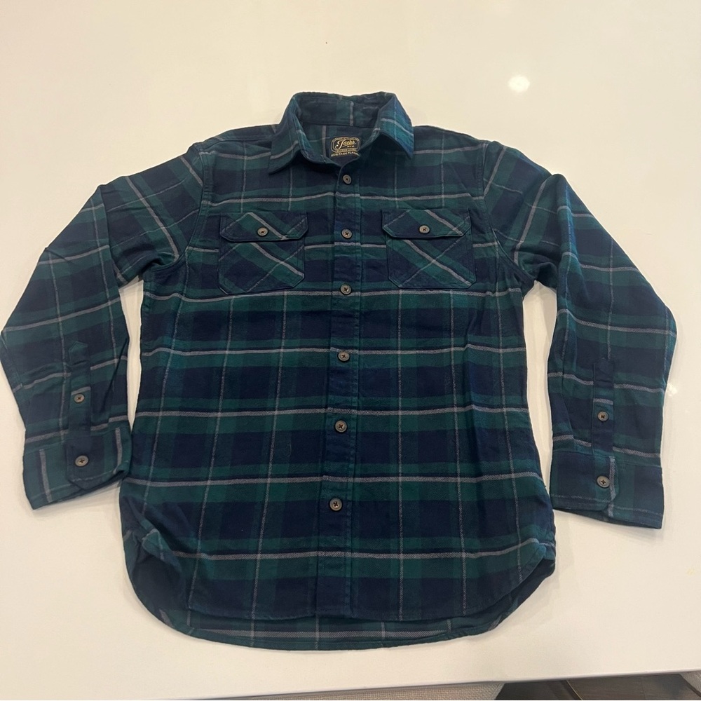 Jachs Heritage Flannel Shirt in Green and Blue